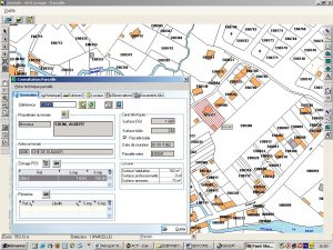 Impression d'écran de Géo-Consult : Consultation des informations d'une parcelle à partir de la carte